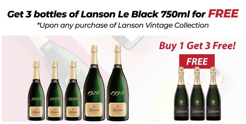 Champagne Lanson Promotion_Buy 1 Get 3 Free Champagne Lanson Promotion_Buy 1 Get 3 Free